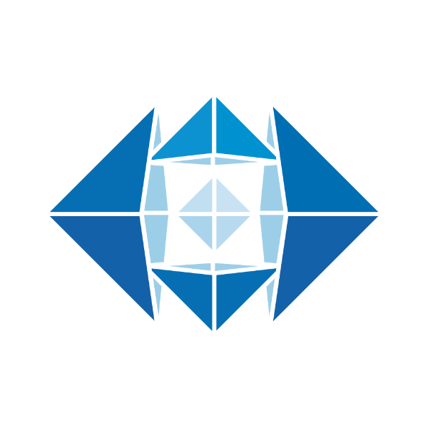 Logo 3D Visualisierung Dresde, blaue Formen