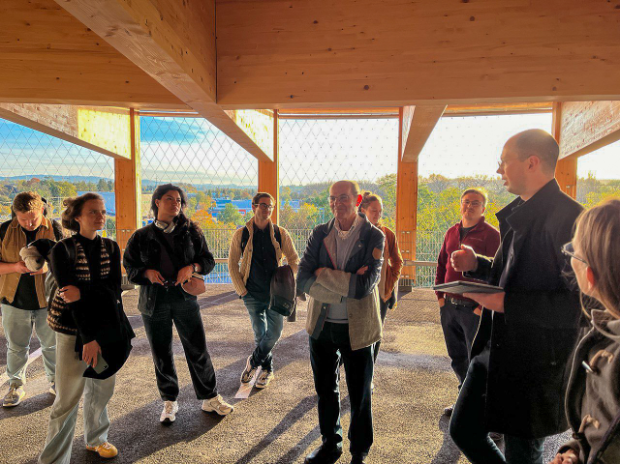 Exkursion zum C2C-Holzparkhaus in Wendlingen am Neckar © C2C