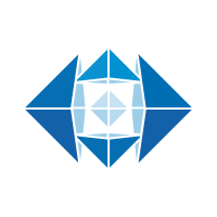 Logo 3D Visualisierung Dresde, blaue Formen